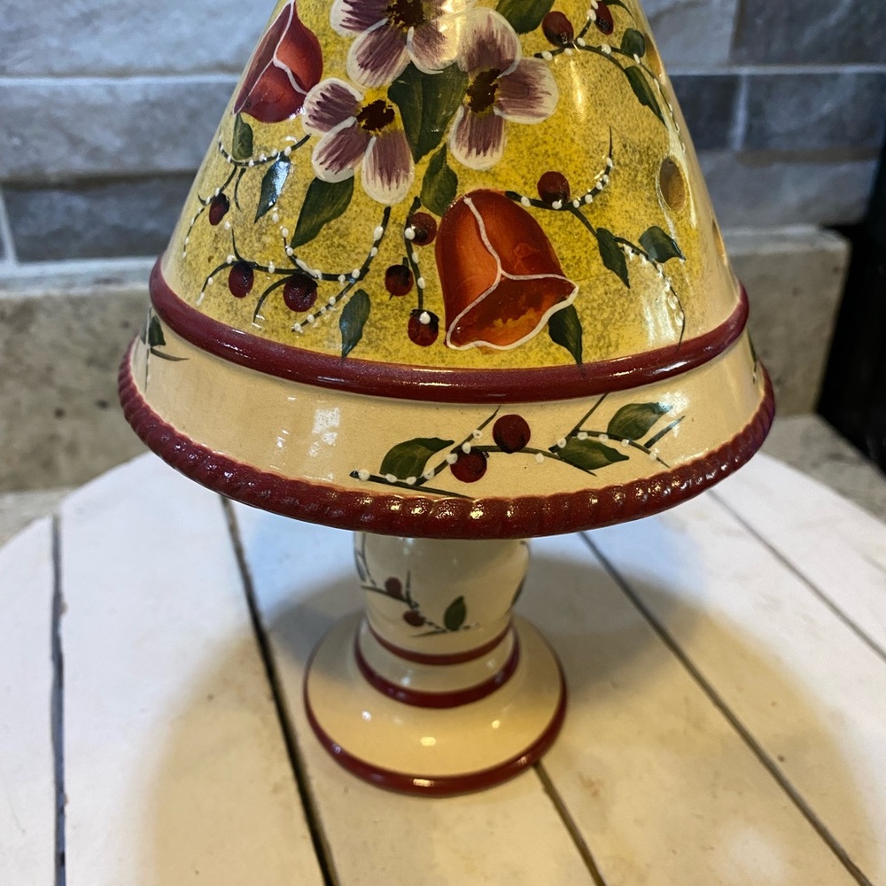 Floral Ceramic candle‎ lamp